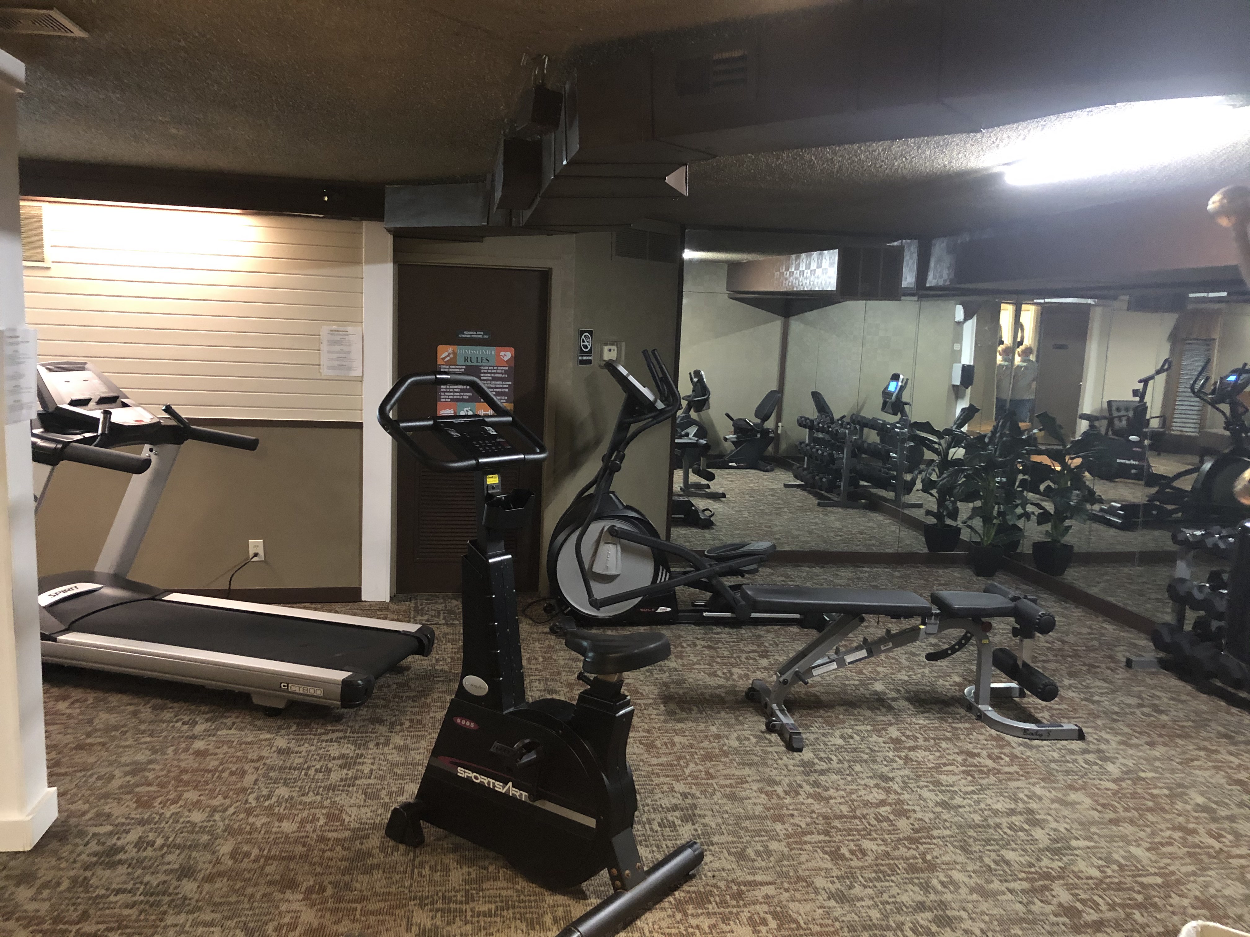 Fitness center at Fairway Tower and Manor Apartments, 750 Mull Avenue, Akron, OH 44313